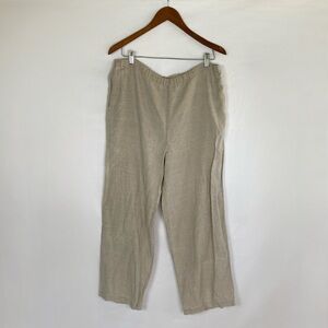 SMITH &‎ HAWKEN 100% Linen Straight Leg Casual Relaxed Fit Pants Trouser Size S